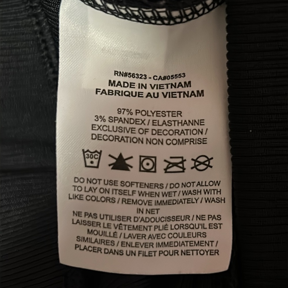Nike Women's Sportswear Ribbed Femme Pants SZ MEDIUM Black Wide Leg - Picture 7 of 10